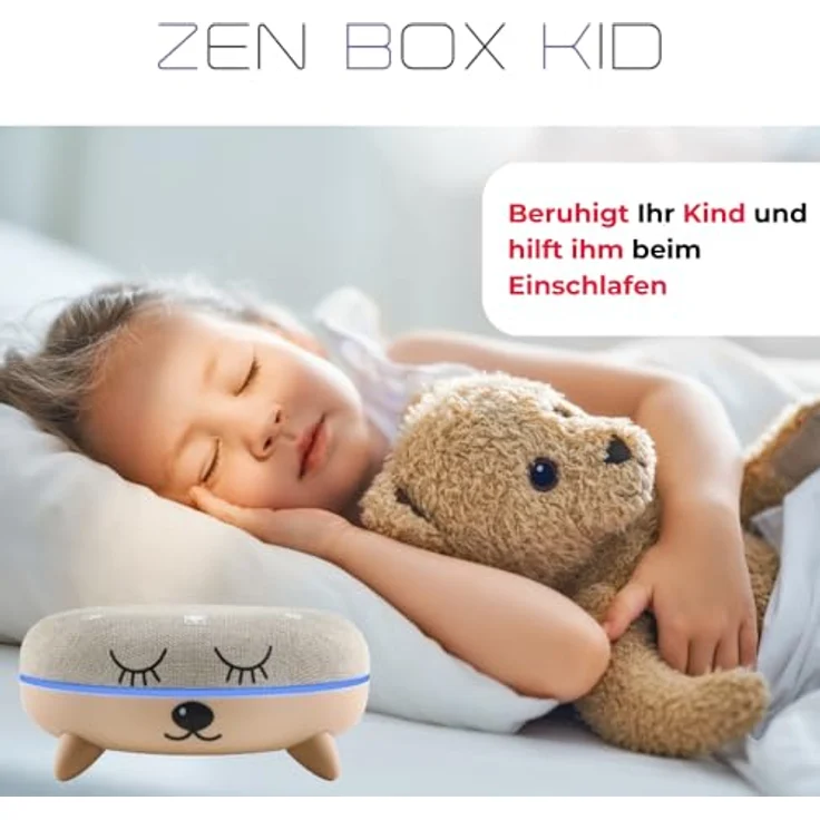 Terraillon Zen Box Kid Soundbox, Einschlafhilfe mit 7 beruhigenden Klängen, 8 Lichtstimmungen & Bluetooth – Bild 2