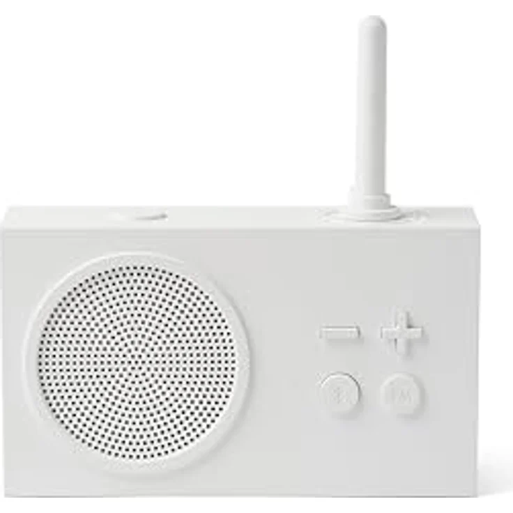 Lexon TYKHO 3, Tragbarer Bluetooth-Lautsprecher und FM-Radio, wasserdicht mit wiederaufladbarer Batterie, Weiß – Bild 2