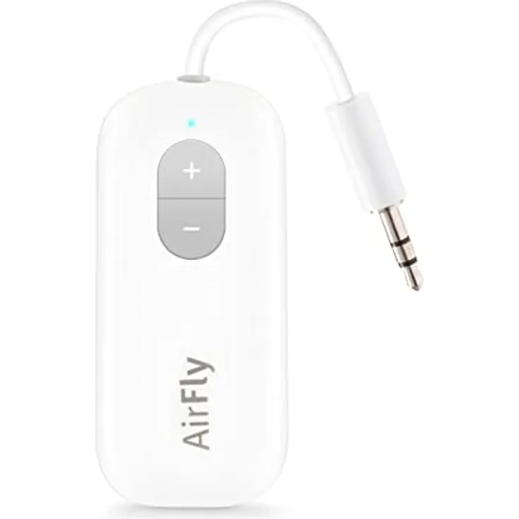 Twelve South AirFly SE | Bluetooth Wireless Transmitter / Adapter für AirPods / Kabellose oder geräuschunterdrückende Kopfhörer; Verwendung in Flugzeugen und Fitnessstudios, 20+ Stunden Akkulaufzeit