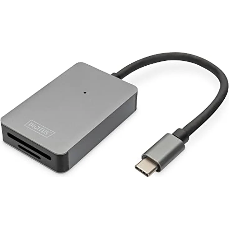 DIGITUS USB-C Kartenleser, 2 Anschlüsse UHS-II SD4.0, TF4.0, 300Mb/s – Bild 1