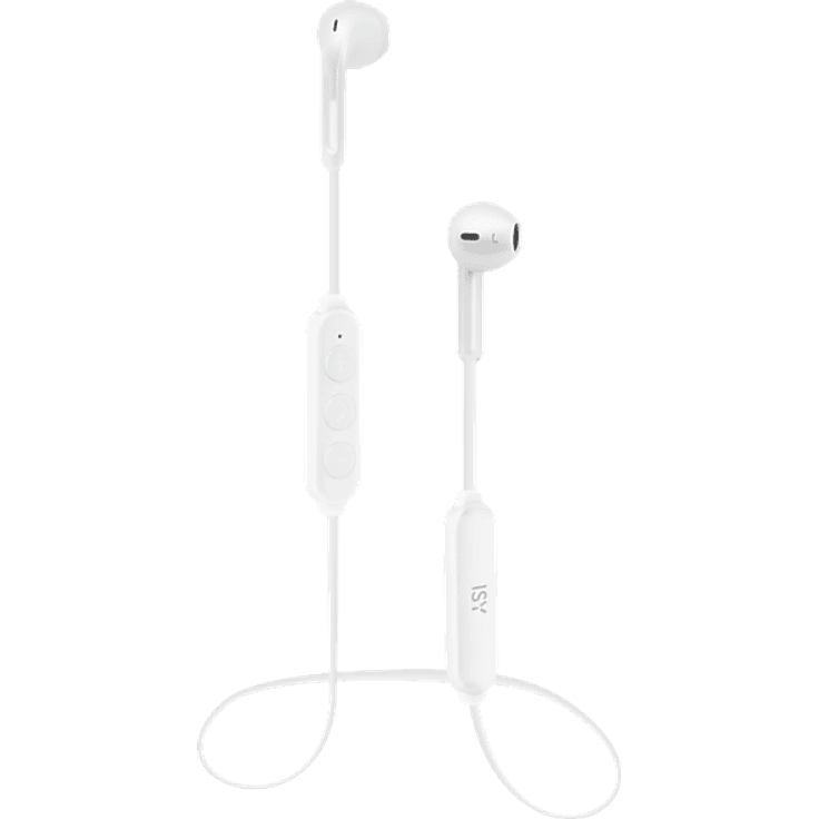 ISY IBH-3700-1-WT, In-ear Bluetooth Kopfhörer mit erstklassigem Sound, Weiß