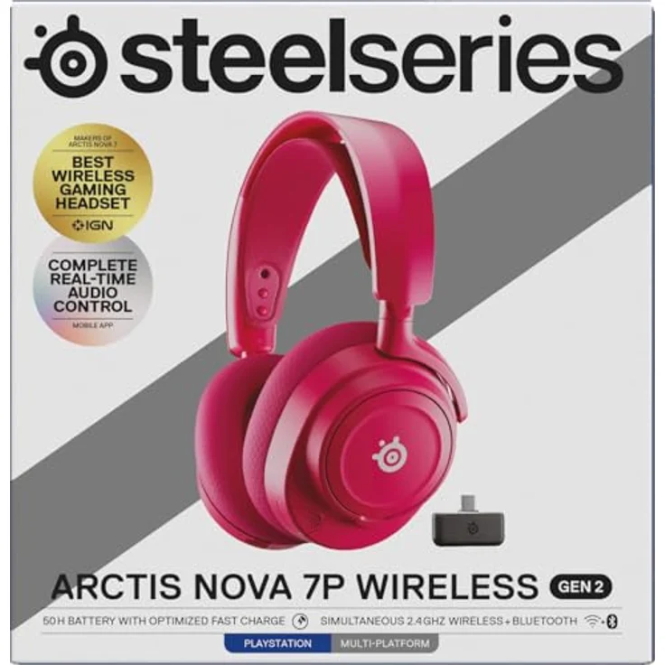 SteelSeries Arctis Nova 7P Gen 2, Kabelloses Gaming-Headset mit Rauschunterdrückung und Over-Ear-Design, Violett – Bild 17