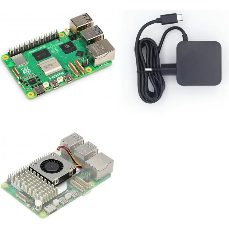 BerryBase Raspberry Pi 5, 16GB RAM, Active Cooler Kit mit Dual 4K HDMI und Gigabit Ethernet