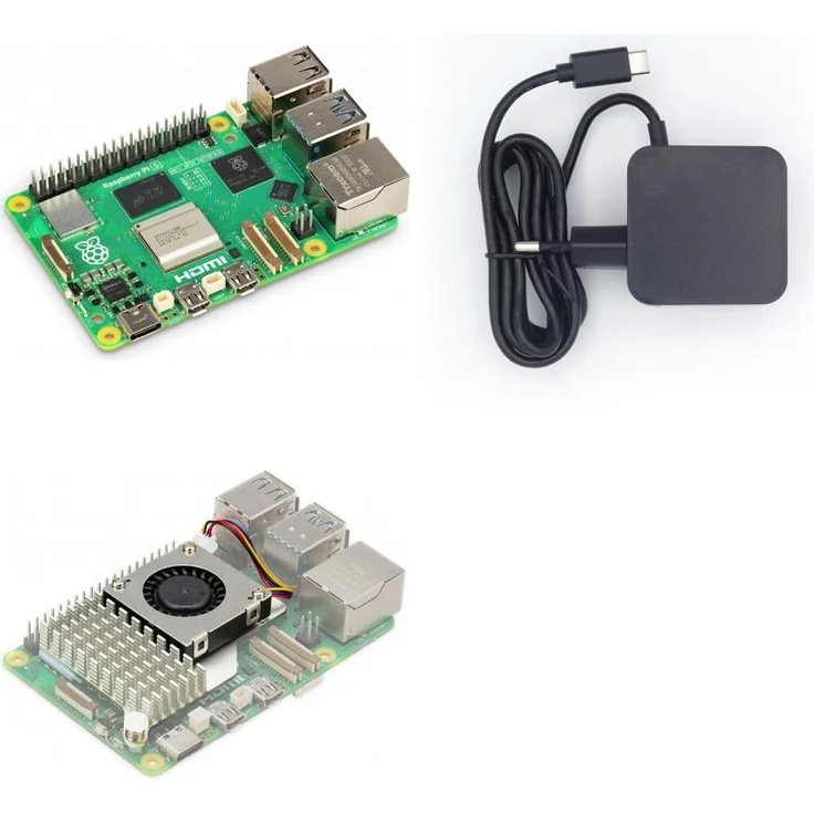 BerryBase Raspberry Pi 5, 16GB RAM, Active Cooler Kit mit Dual 4K HDMI und Gigabit Ethernet