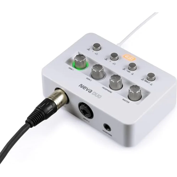 ESI Neva DUO USB Audio-Interface, 2x 6,3-mm Klinkeneingang, 24-Bit-Audioqualität – Bild 3