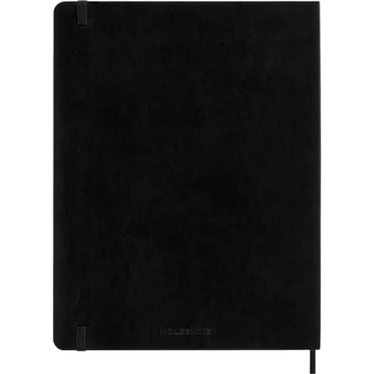 Moleskine Notizbuch Soft, Extra Large Größe, Linierte Seiten, fadengeheftet, säurefreies Papier, Gummibandverschluss, Innentasche, schwarz – Bild 3
