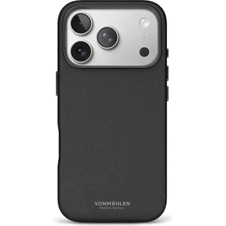 VONMÄHLEN Like Leather Case für iPhone 17 Pro Max, vegane Lederhülle mit MagSafe-Kompatibilität, schwarz – Bild 1