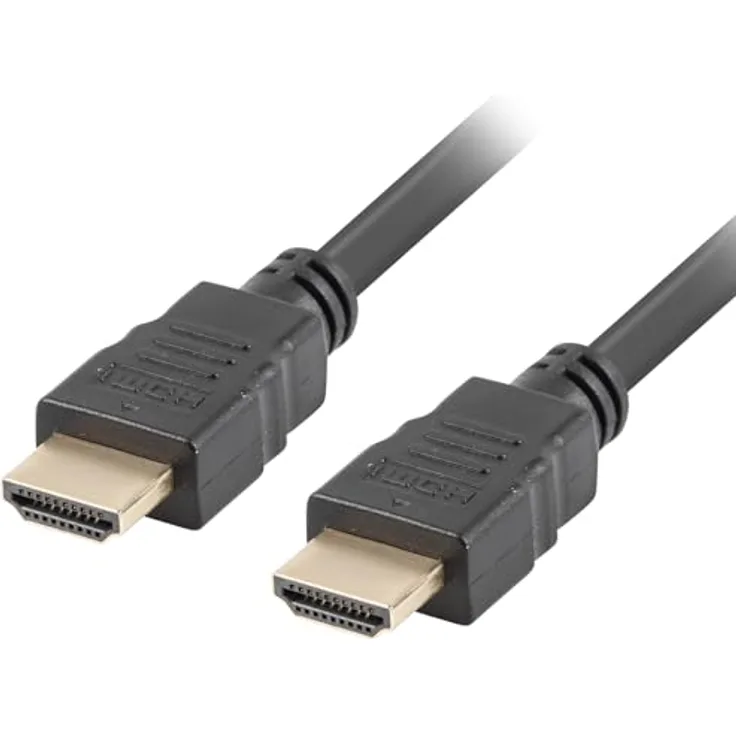 Lanberg HDMI-Kabel CA-HDMI-11CC-0010-BK, Male/Male, 4K Auflösung bis 2160P, 30Hz, 1 Meter, schwarz
