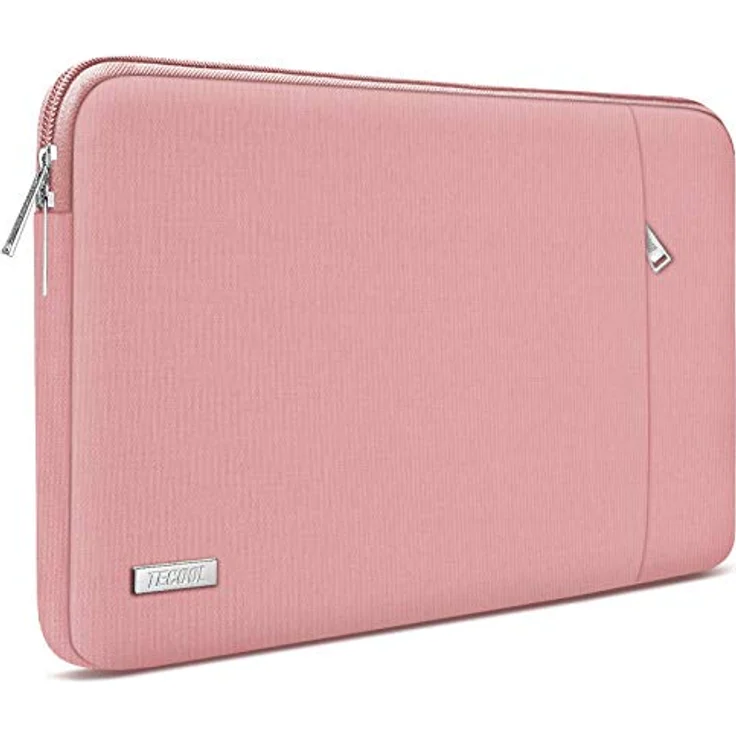 TECOOL Laptoptasche 15,6 Zoll, wasserdichte Notebook-Schutzhülle mit stoßfester Polsterung, Rosa – Bild 1
