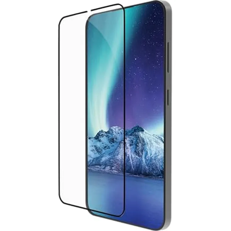 dbramante1928 eco-shield Galaxy S24 Displayschutzfolie, bricht nicht wie Glas, aus recyceltem rPET, 9H Härte, schwarze Kante, antimikrobiell - transparent