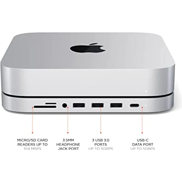 Satechi Stand Hub für Mac Mini, silber (ST-ABHFS) – Bild 2