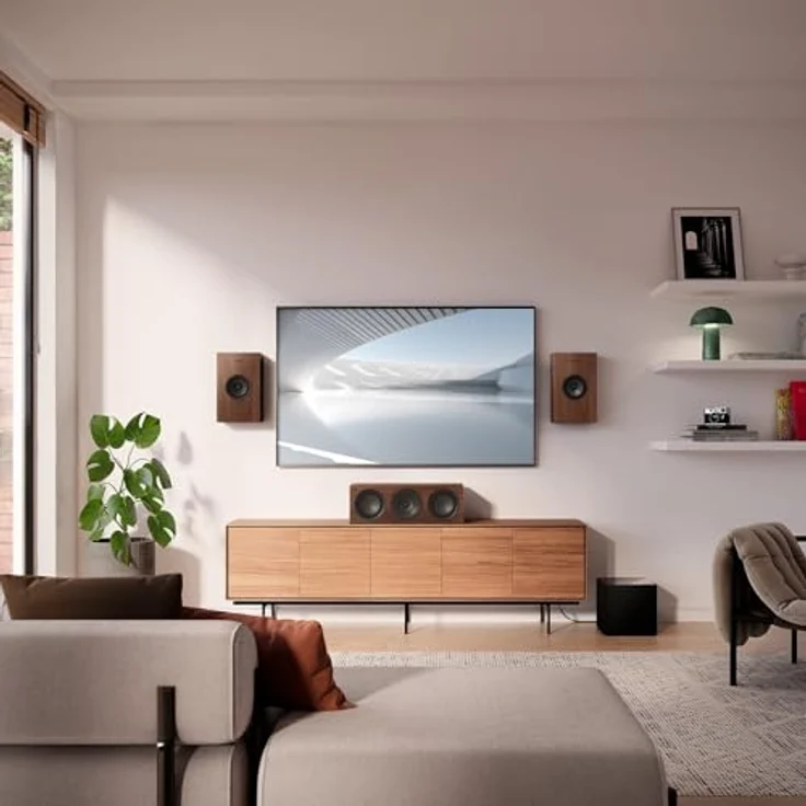 KEF Q4 Meta passiver Center- / LCR-HiFi-Wandlautsprecher, Nussbaum | Uni-Q-Treiber mit MAT | Heimkino & Gaming – Bild 3