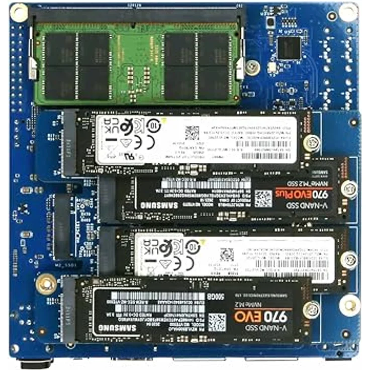 ODROID M.2 4x1-Karte für ODROID-H4-Serie, vier M.2 PCIe Gen 3 x1 Anschlüsse, vorinstallierte M.2-Schrauben – Bild 3