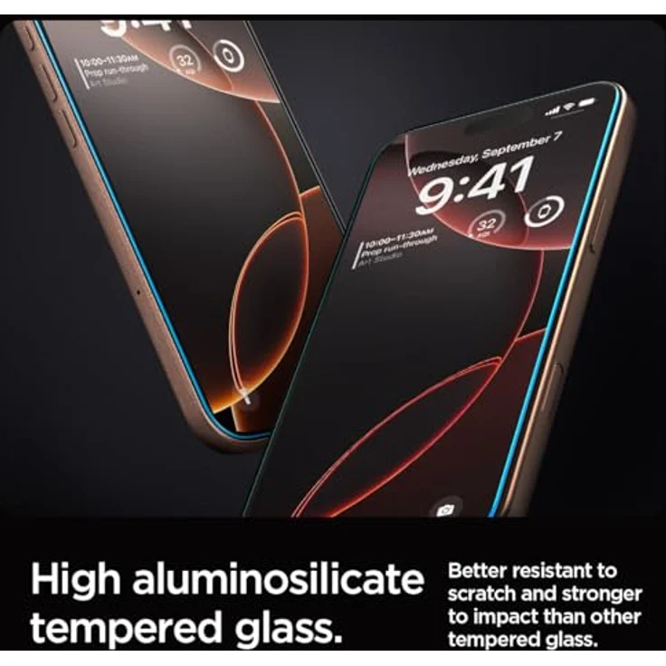 Spigen Glas.tR EZ Fit Schutzfolie kompatibel mit iPhone 16 Pro Max, 2 Stück, Kratzfest, 9H Härte Folie, transparent – Bild 4