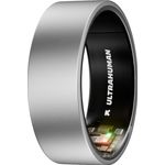 Ultrahuman Ring AIR, Smart Ring aus Roh-Titanium, Größe 5, Silber