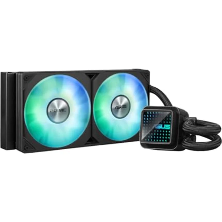 ASUS Prime LC 240 ARGB All-in-One-Flüssig-CPU-Wasserkühlung (zwei ARGB Lüfter, anpassbarer Infinity-Spiegel, 400 mm Schläuche, CPU-Sockel Intel LGA 1851, 1700, 1200, 115X, AMD AM5, AM5, futuristische Ästhetik) – Bild 4