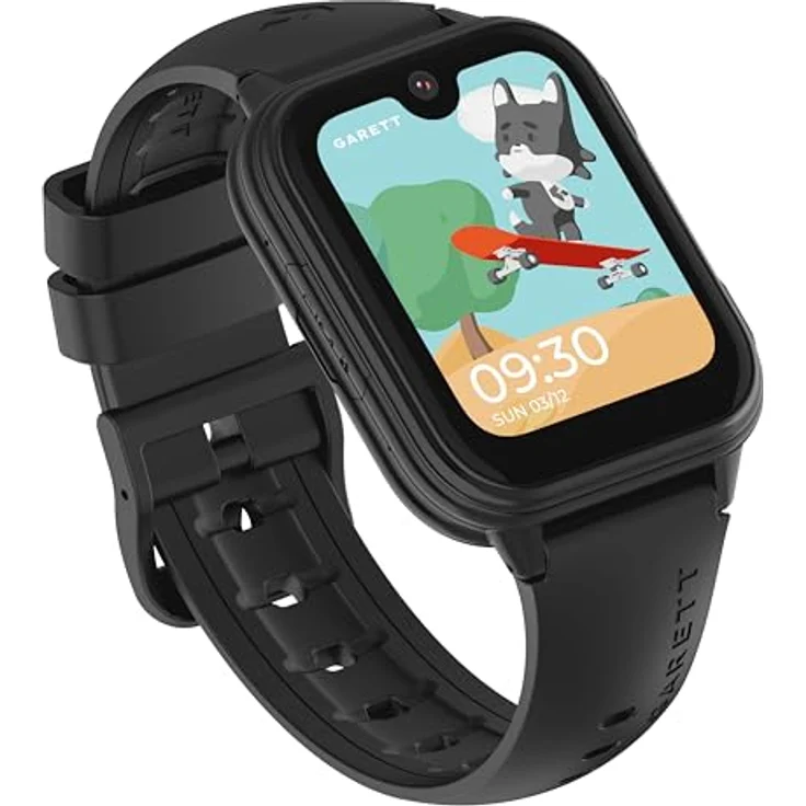 garett Smartwatch Kinder Vibe Schwarz, 1,78″ AMOLED-Display, 4G LTE, GPS, Videoanruf, SOS-Funktion, Face Unlock, 8 GB Speicher – Bild 2
