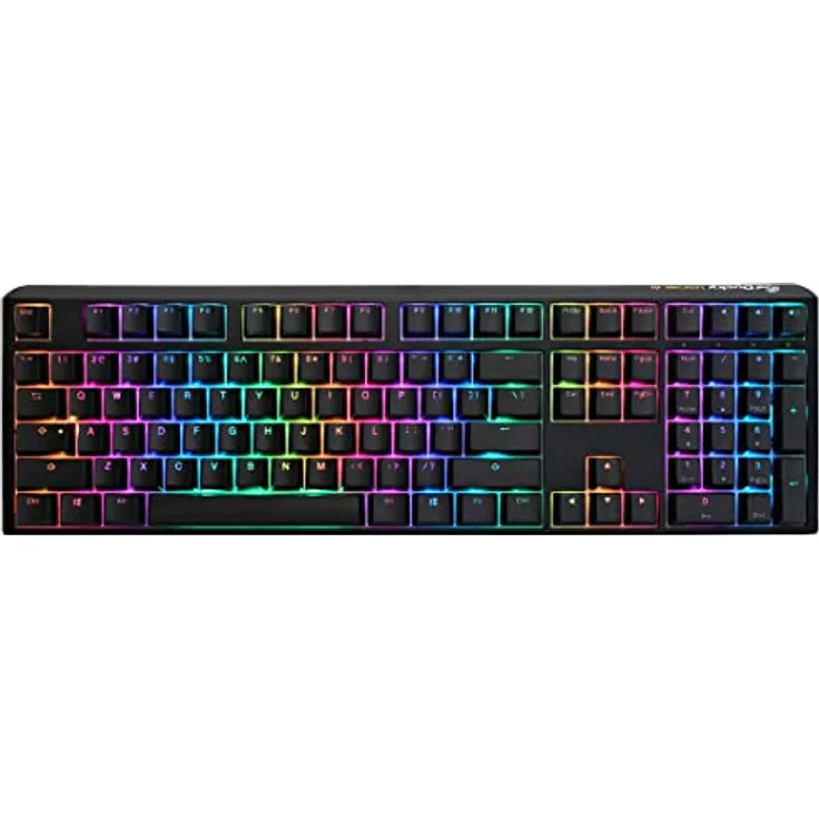 Ducky One 3 Classic Black/White Gaming Tastatur, RGB LED - MX-Brown (US), Mechanische Switches: Cherry MX Brown