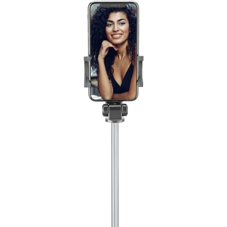 CELLULAR LINE Freedom Bluetooth - Selfie Stick mit Stativ-Funktion, 10 Meter Reichweite, schwarz – Bild 4