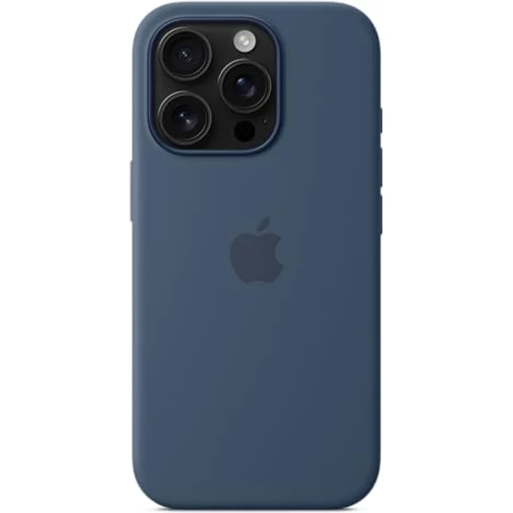 Apple iPhone 16 Pro Silikon Case mit MagSafe – Denim, recyceltes Silikon, Mikrofaser-Futter, MagSafe Integration – Bild 4