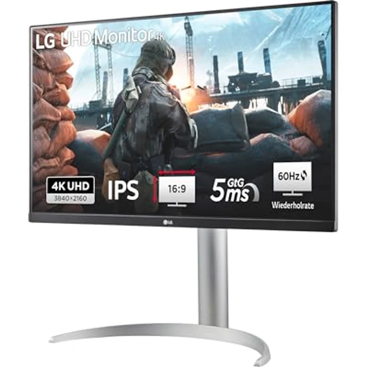 LG 27UP650K-W, 27" IPS Monitor, 3840 x 2160 4K UHD, HDR, 60Hz, 5ms, ergonomisch verstellbar – Bild 1