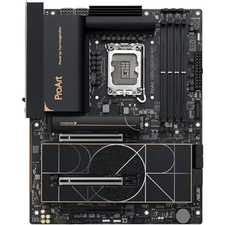 ASUS ProArt Z890-CREATOR WiFi, Mainboard ATX mit Intel Sockel LGA 1851, 16+2+1+2 Stromphasen, DDR5-Slot, WiFi 7, schwarz