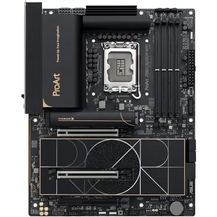ASUS ProArt Z890-CREATOR WiFi, Mainboard ATX mit Intel Sockel LGA 1851, 16+2+1+2 Stromphasen, DDR5-Slot, WiFi 7, schwarz – Bild 1