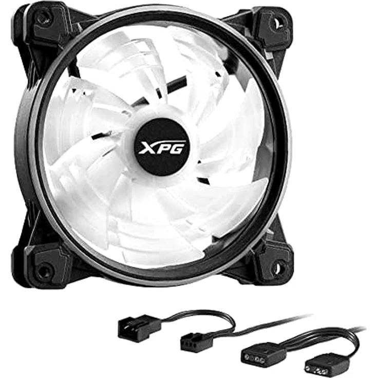 XPG Hurricane 120 mm ARGB PWM Lüfter, leistungsstarker Gehäuselüfter mit RGB-Beleuchtung – Bild 2