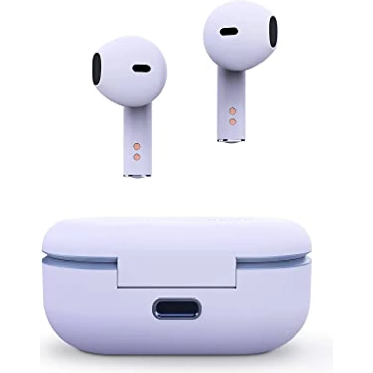 Energy Sistem Earphones True Wireless Style 4 Violet (Kopfhörer zum kabellosen Musikgenuss Kompaktes und ergonomisches Design Charging case Kompatibel mit der ESmart Connect App) - Violett – Bild 2