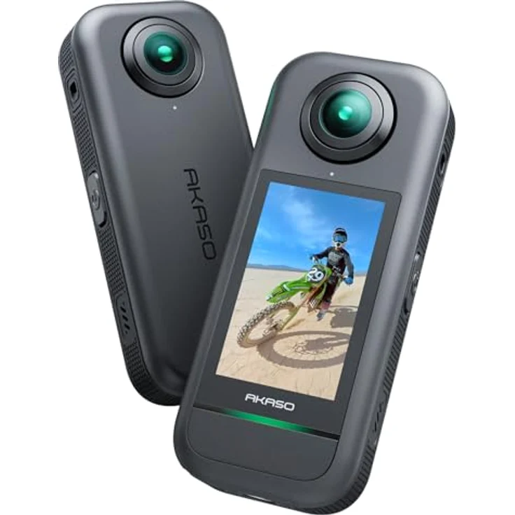 AKASO 360°-Action-Kamera mit 48MP Sensor, 5.7K Video, 72MP Foto, 2,3 Zoll Touchscreen und AI-Tracking – Bild 1