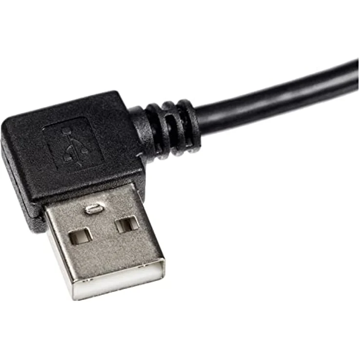 System-S USB A zu USB B Adapter Kabel 90° gewinkelt 90 Grad Winkelstecker Winkel 22 cm – Bild 4