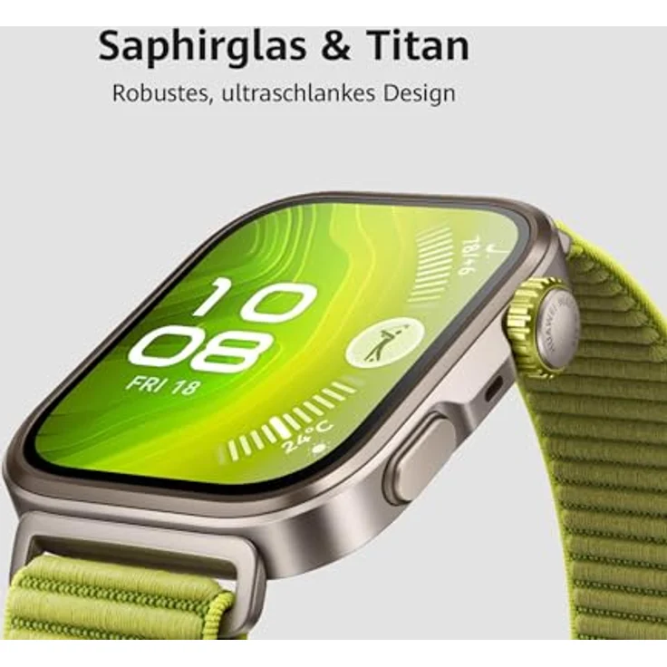 HUAWEI WATCH FIT 4 Pro, 1,82 Zoll AMOLED-Farbdisplay Smartwatch Outdoor-Sport, Saphirglas und Titan, bis zu 10 Tage Akkulaufzeit – Bild 4