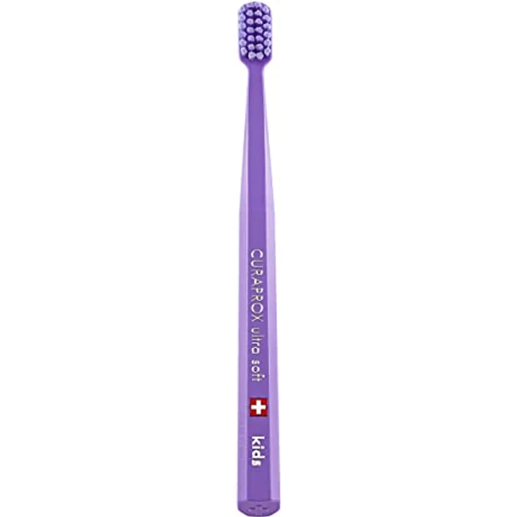 CURAPROX CS Kids Zahnbürste - Handzahnbürste für Kinder mit 5500 Ultra Soft CUREN Borsten und kleinem Bürstenkopf - Violett - Preisvergleich