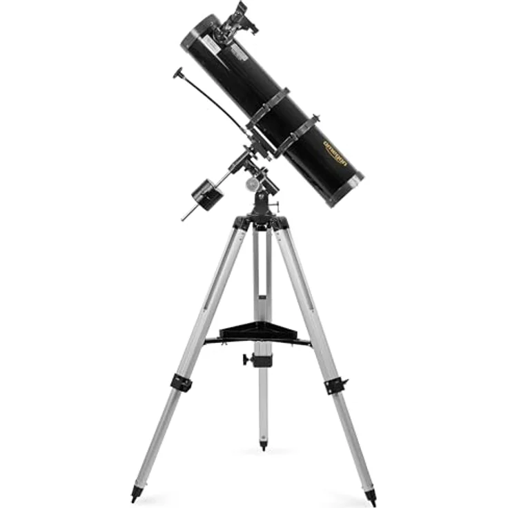 Omegon Teleskop N 130/920 EQ-2, Einsteiger-Teleskop für Deep-Sky-Beobachtung mit leuchtendem Punktsucher und 1,25'' Okularauszug – Bild 3