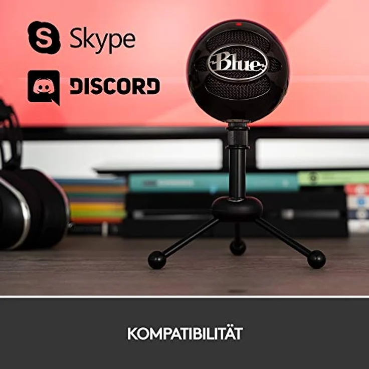 Blue Microphones Snowball Omnidirektionales USB Mikrofon mit zwei vielseitigen Aufnahmemustern und stilvollem Retro-Design für Aufnahme, Streaming und Podcasting auf PC und Mac, schwarz – Bild 7