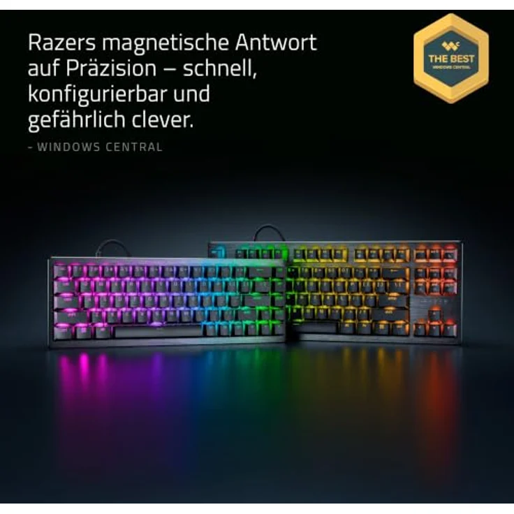 Razer Huntsman V3 HE Magnetic Mini 65%, Kabelgebundene Gaming-Tastatur mit 8KHz Polling-Rate, RGB-LED, magnetischen Schaltern, Schwarz – Bild 2