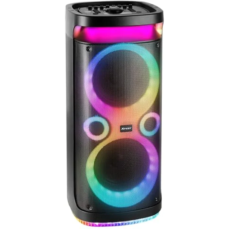 Trevi XF 3150 KB, Wireless Party Lautsprecher 130W mit Bluetooth, USB und Mikrofon, Schwarz – Bild 3
