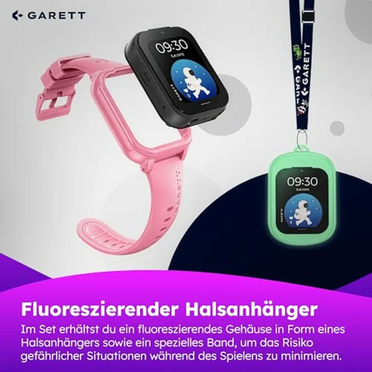GRT Garett Smartwatch Kids Essa GO 4G, Smartwatch für Kinder mit 4G, Schwarz – Bild 6