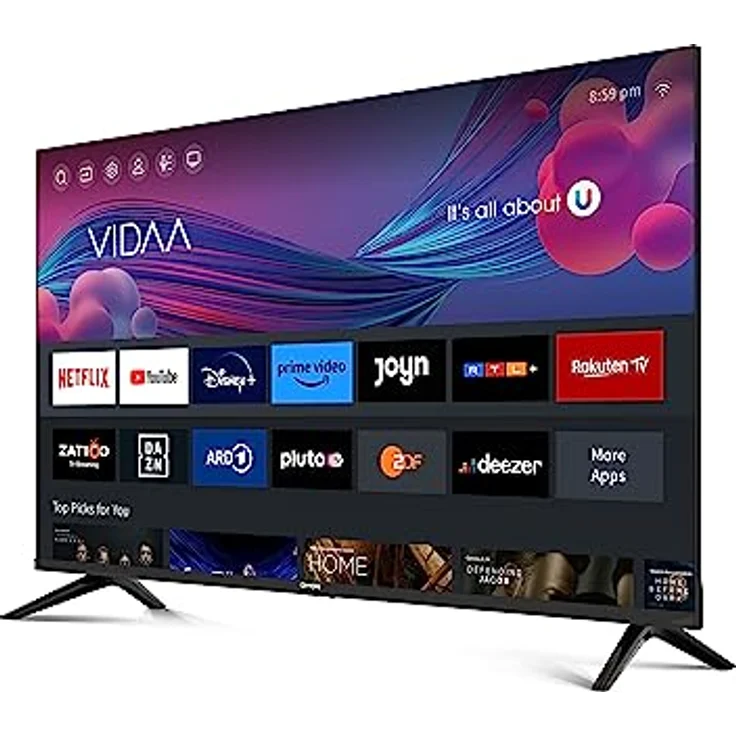 DYON Smart 40 VX-2 100 cm (40 Zoll) Fernseher (Full-HD Smart TV, HD Triple Tuner (DVB-C/-S2/-T2), App Store, Prime Video, Netflix, YouTube, DAZN, Disney+) [Modelljahr 2023], Schwarz – Bild 3