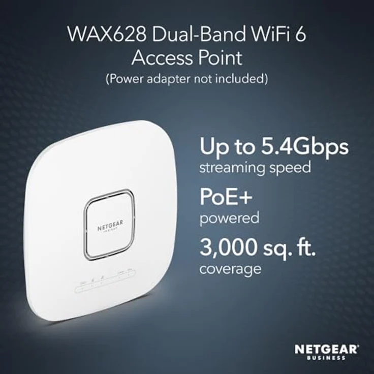 Netgear WAX628 Access Point, wifi 6, ergonomisches Design – Bild 2