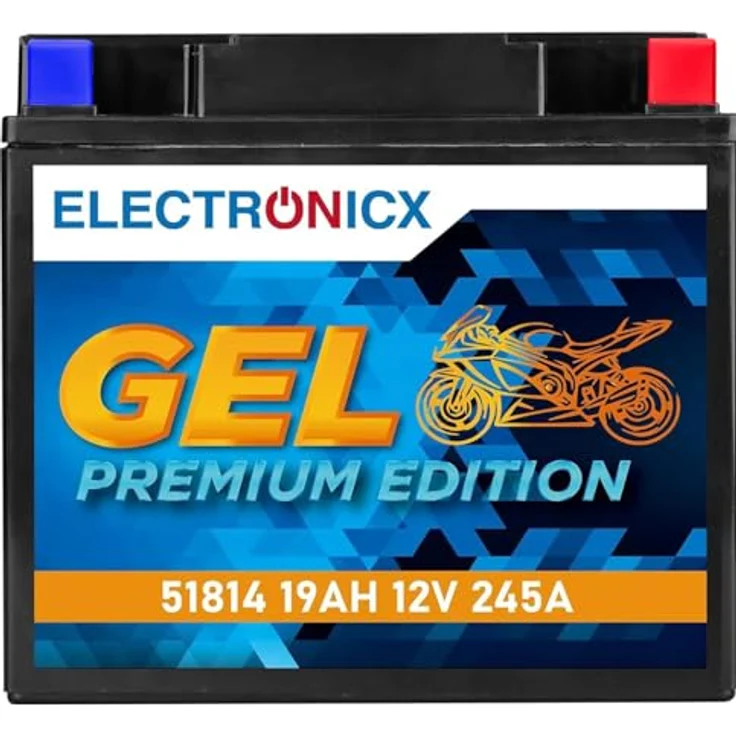 Electronicx GEL-51814, GEL Batterie 19Ah 12V für Motorrad, Scooter und Quad - wartungsfrei, zyklenfest, tiefentladungsfest – Bild 1