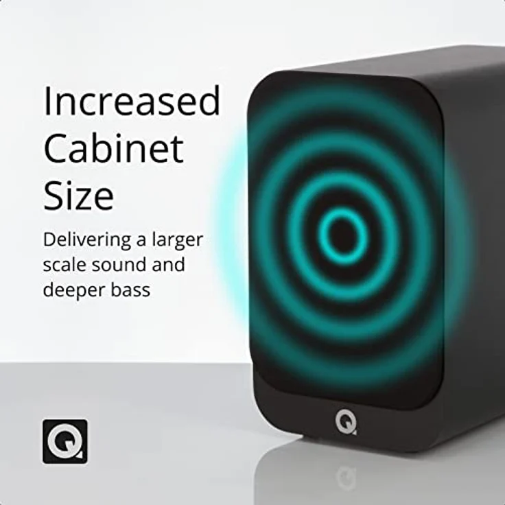 Q-Acoustics Q 3020i Kompaktlautsprecher Carbon-Black Regallautsprecher - 25 Watt – Bild 3