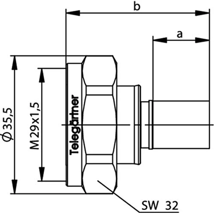Telegaertner J01120B0092 J01120B0092 7-16-DIN-Steckverbinder Stecker, gerade 50â„¦ 1St. – Bild 2