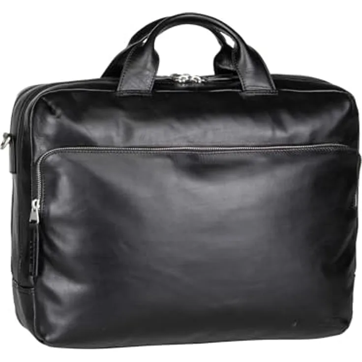 Jost Skagen Business Bag, Laptop-Tasche mit gepolsterten Fächern, Schwarz, 41 x 31 x 11 cm