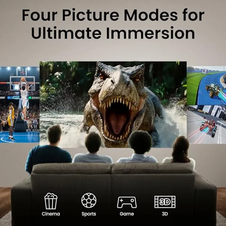 BenQ TH575i 1080p Heimkino Beamer, 3.800 Lumen, mit GoogleTV Dongle, 16.7ms Eingabeverzögerung, vertikaler Trapezkorrektur, 1.1-fachem Zoom und Sportmodus – Bild 3