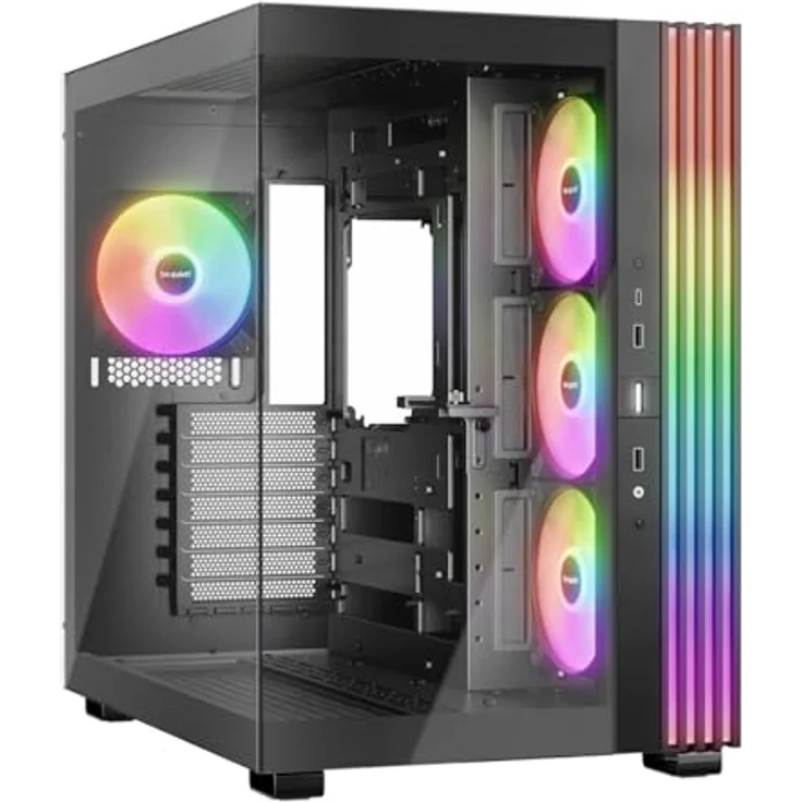 be quiet! Light Base 600 LX Black PC-Gehäuse, Dual Chamber Design, massiver ARGB LED-Streifen, 4 Light Wings LX PWM Lüfter – Bild 1