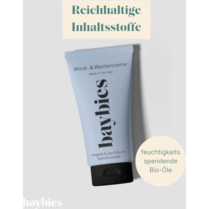 baybies Wind und Wettercreme 50 ml, Schützt vor Kälte und Nasse, Babycreme für sensible Babyhaut, Vegan & Naturzertifiziert, Mit Apothekerin Entwickelt – Bild 2