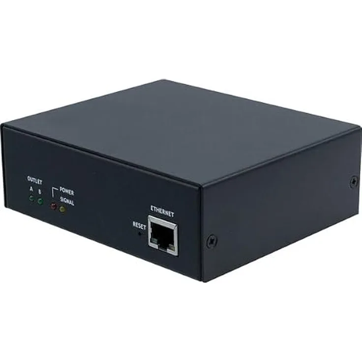 Dexlan NETWORK POWER SWITCH, Steckdosenleiste mit 1 C14 Eingang und 2 C13 Ausgängen, IP-gesteuert, zeitgesteuerte Ein-/Ausschaltung, Fernzugriff über Web und SNMP