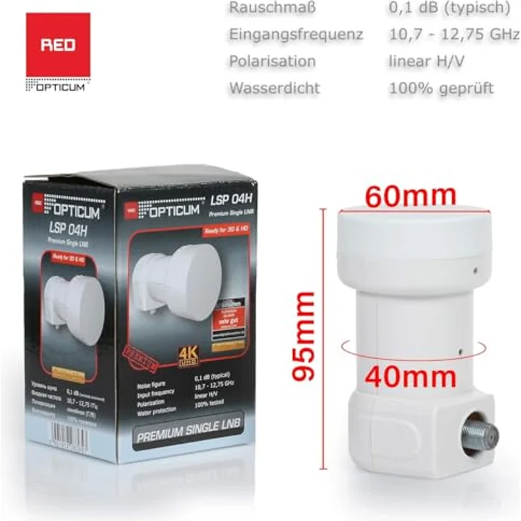 Opticum Red, LSP-04H Universal-Single-LNB (für 1 Teilnehmer) – Bild 6