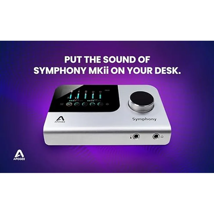Apogee Symhony Desktop 10 In x 14 Out Desktop Audio-Interface (Symphony-Serie Wandlern und DSP-Effekten, professionelle Audioaufnahmen, Dynamic Touch Screen Display) – Bild 3